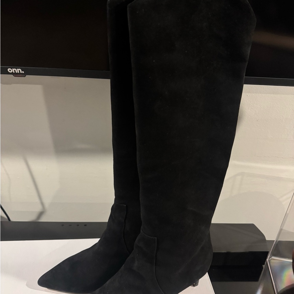 Nine West Black Heeled Boots - Picture 2 of 7